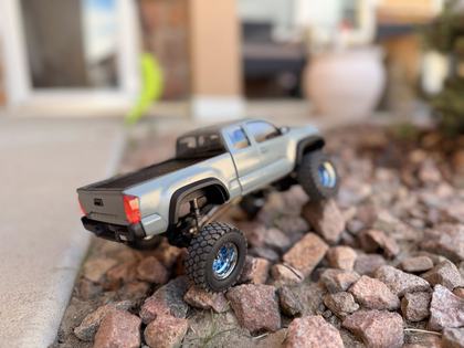 Rear three-quarter view of the FCX24M Tacomo community build